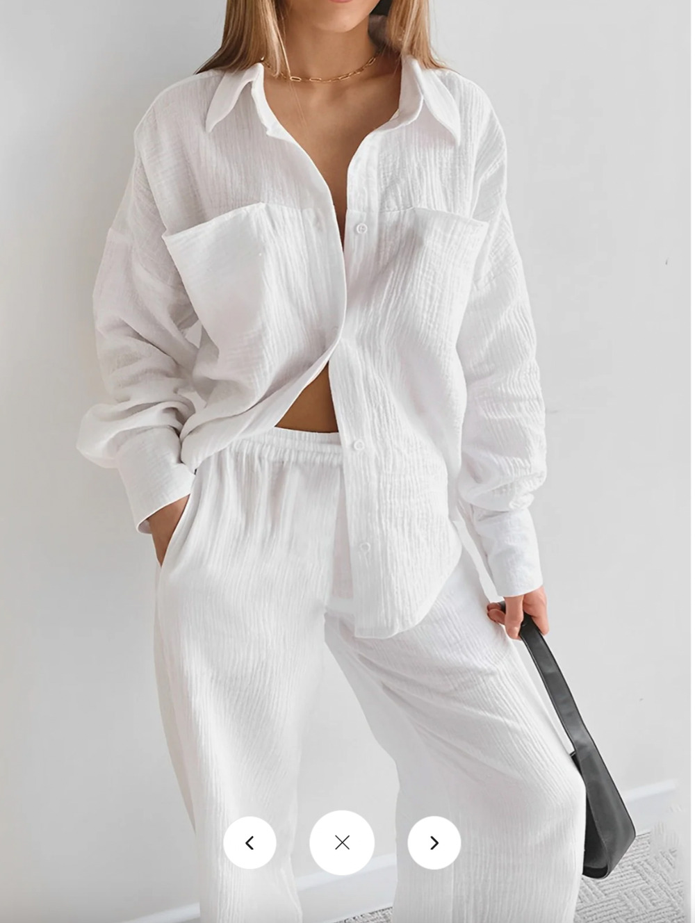 NWT Commense Minimalist Cotton Two Piece Pants Set Sz S